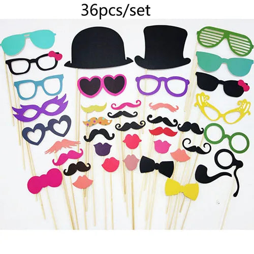 10-58 pezzi Divertimento Decorazione di nozze Photo Booth Props Fai da te Forniture per feste