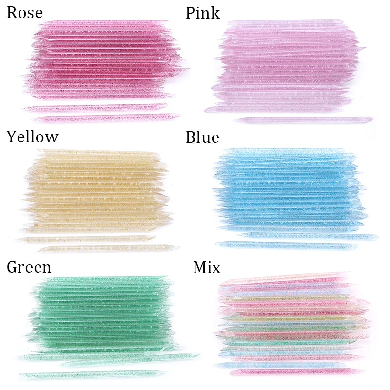 100 pezzi Nail Art Cuticle Pusher Riutilizzabile a doppia estremità Strumento professionale per la rimozione delle cuticole