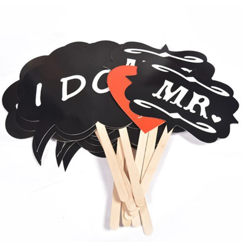 10-58 pezzi Divertimento Decorazione di nozze Photo Booth Props Fai da te Forniture per feste