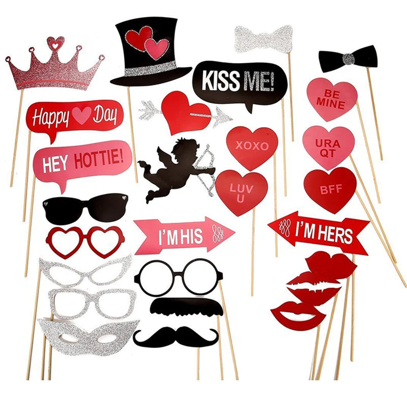 10-58 pezzi Divertimento Decorazione di nozze Photo Booth Props Fai da te Forniture per feste