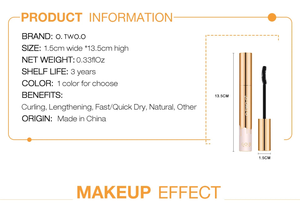 O.TWO.O Mascara di allungamento trucco professionale