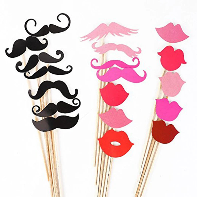 10-58 pezzi Divertimento Decorazione di nozze Photo Booth Props Fai da te Forniture per feste
