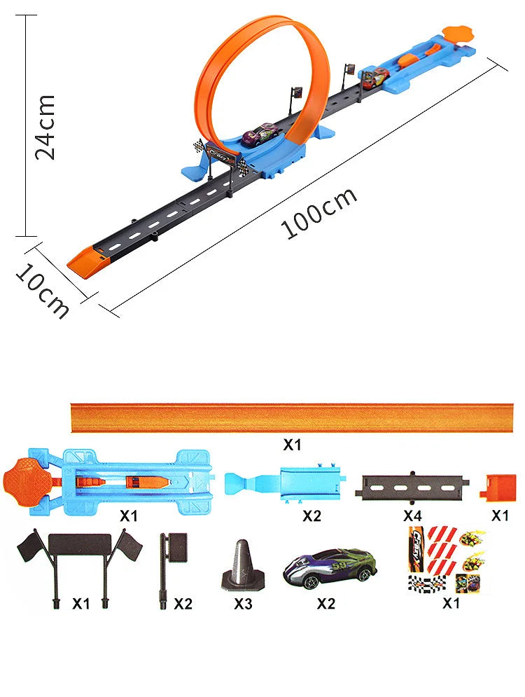 Giocattoli per bambini Pista da corsa Fai da te Kit di binari assemblati