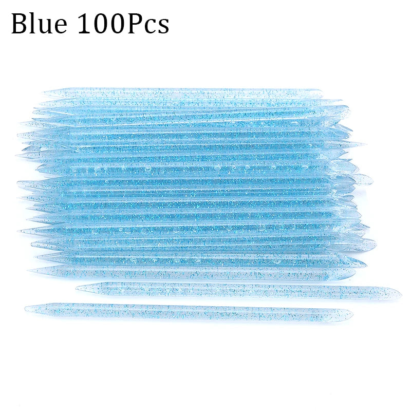 100 pezzi Nail Art Cuticle Pusher Riutilizzabile a doppia estremità Strumento professionale per la rimozione delle cuticole
