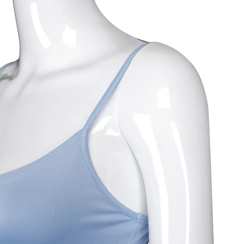 Top in tinta unita di moda da donna plissettata Y2k Crop Top