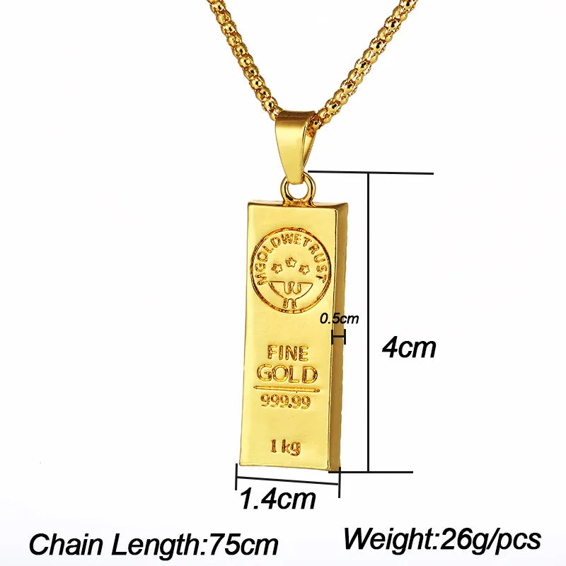 Collana con lingotto d’oro