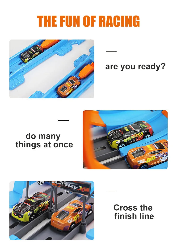 Giocattoli per bambini Pista da corsa Fai da te Kit di binari assemblati