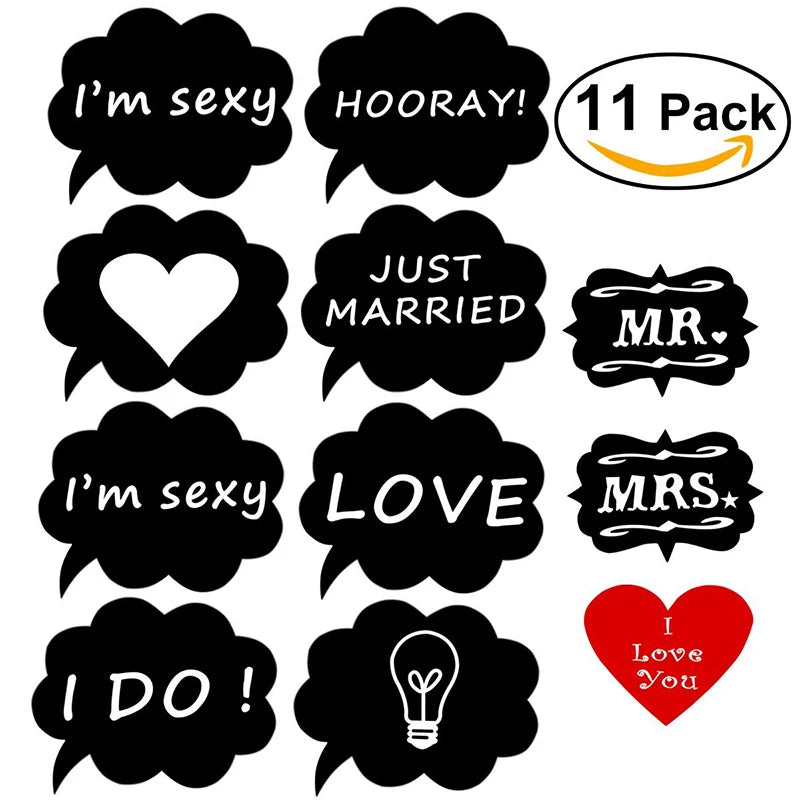 10-58 pezzi Divertimento Decorazione di nozze Photo Booth Props Fai da te Forniture per feste