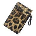 Nuovo portafoglio sottile in pelle con motivo leopardo per donne Portamonete con cerniera piccola