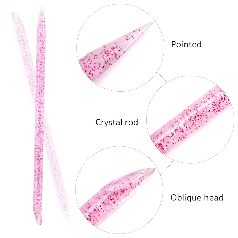 100 pezzi Nail Art Cuticle Pusher Riutilizzabile a doppia estremità Strumento professionale per la rimozione delle cuticole