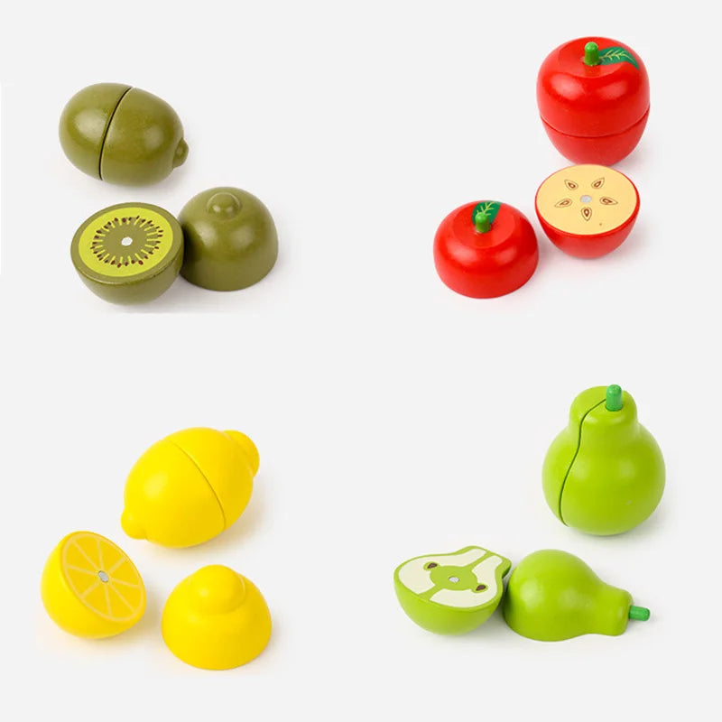 Giocattolo montessoriano di legno Taglio di frutta e verdura Educazione precoce