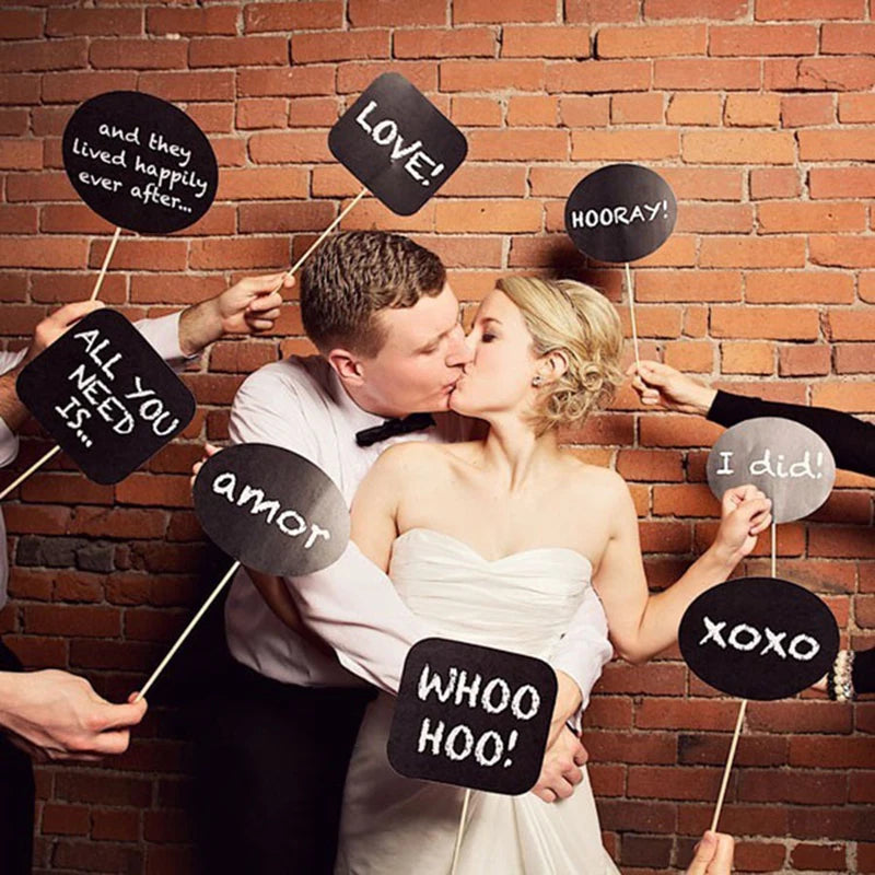 10-58 pezzi Divertimento Decorazione di nozze Photo Booth Props Fai da te Forniture per feste