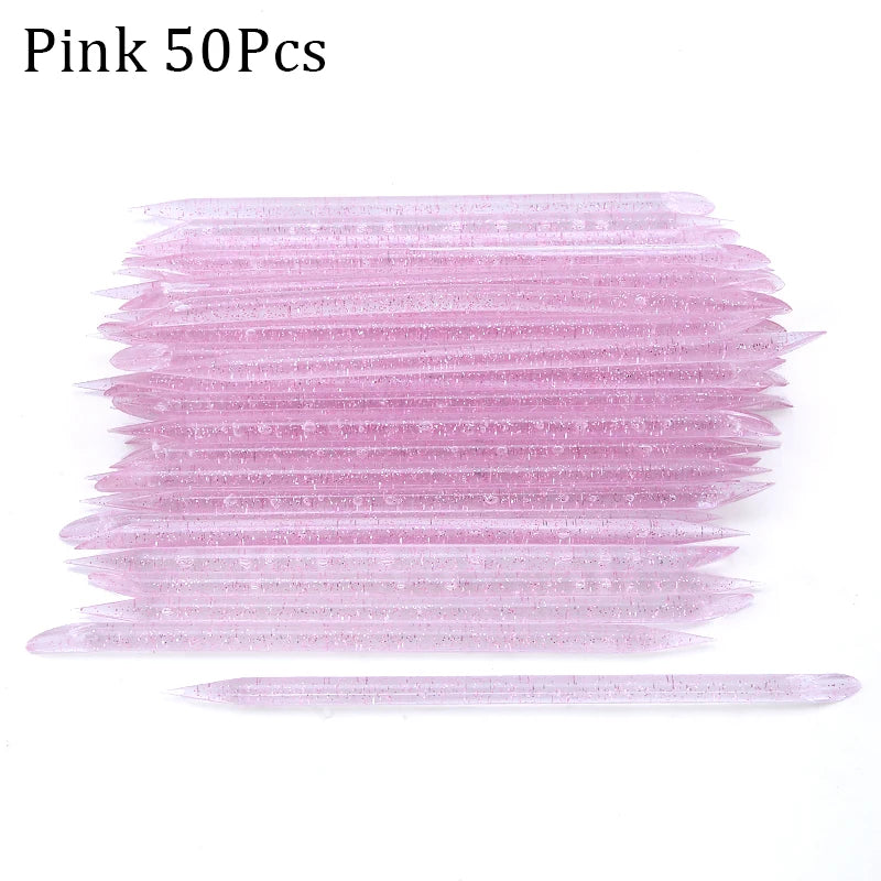 100 pezzi Nail Art Cuticle Pusher Riutilizzabile a doppia estremità Strumento professionale per la rimozione delle cuticole