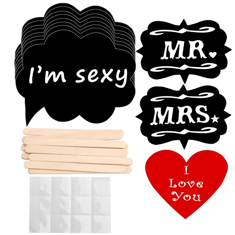 10-58 pezzi Divertimento Decorazione di nozze Photo Booth Props Fai da te Forniture per feste
