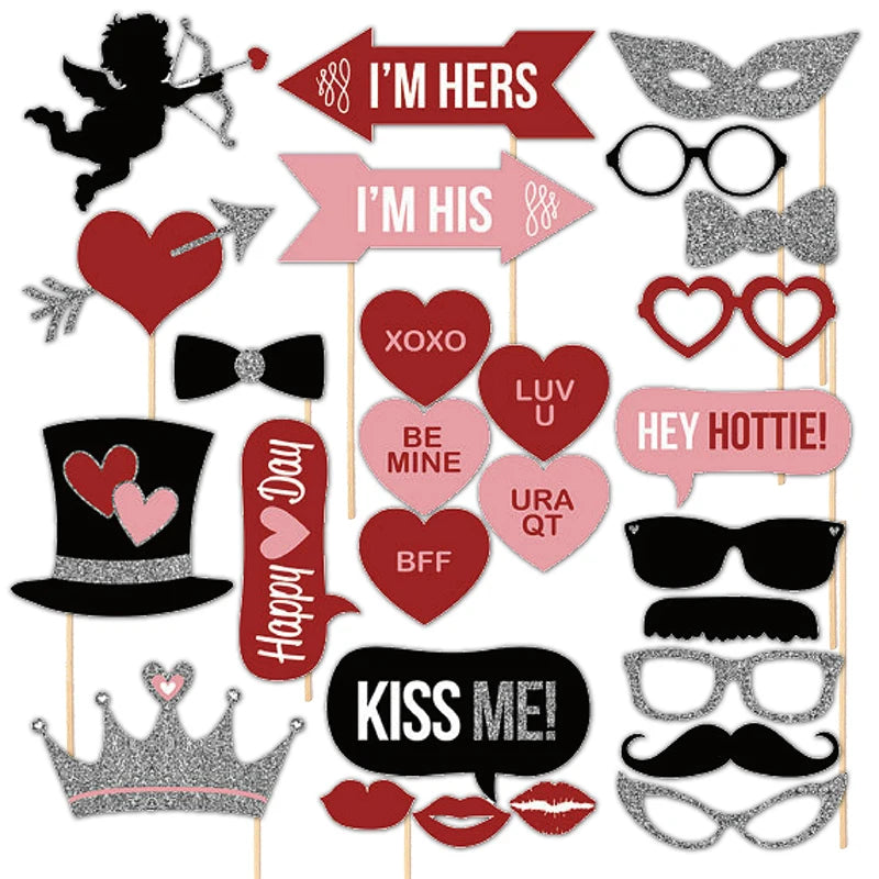 10-58 pezzi Divertimento Decorazione di nozze Photo Booth Props Fai da te Forniture per feste