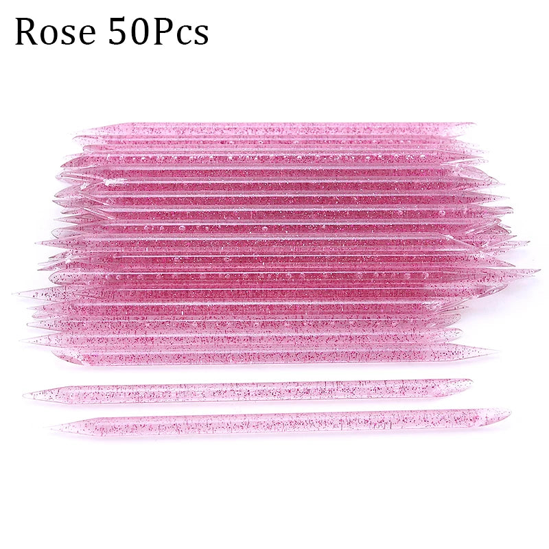 100 pezzi Nail Art Cuticle Pusher Riutilizzabile a doppia estremità Strumento professionale per la rimozione delle cuticole