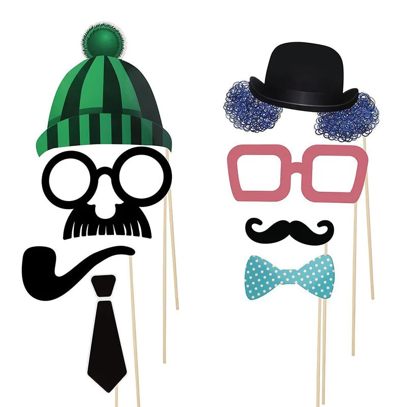10-58 pezzi Divertimento Decorazione di nozze Photo Booth Props Fai da te Forniture per feste