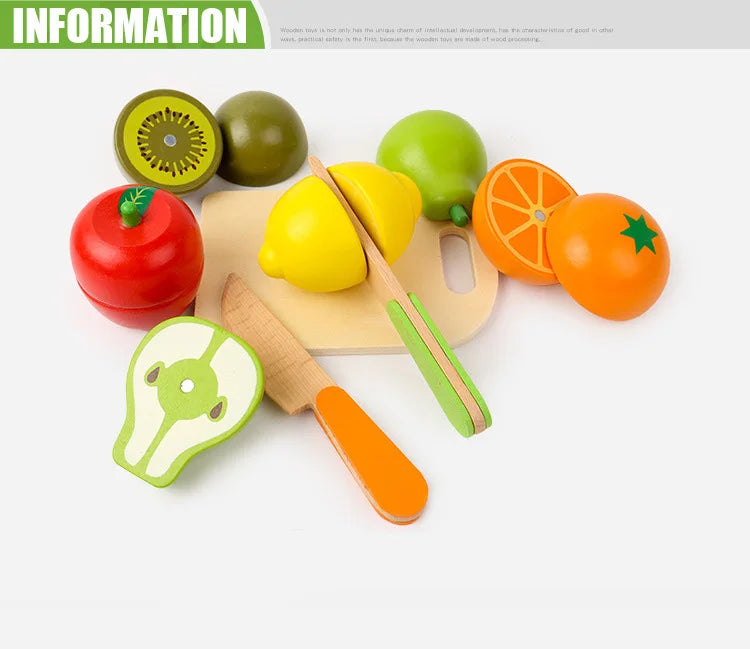 Giocattolo montessoriano di legno Taglio di frutta e verdura Educazione precoce