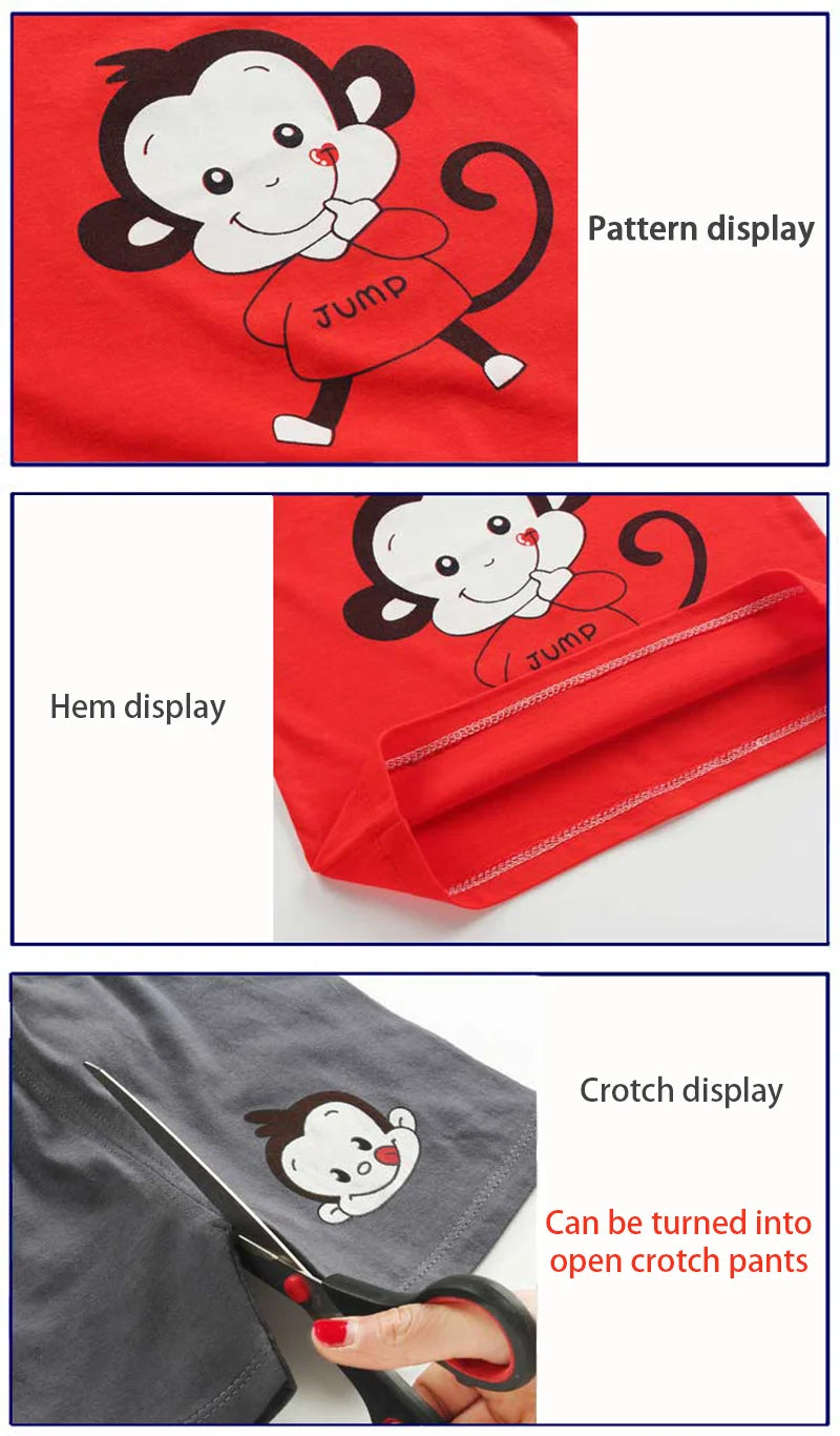 Set di vestiti per bambini T-shirt + pantaloncini morbido Cotone Casual 1-4 anni