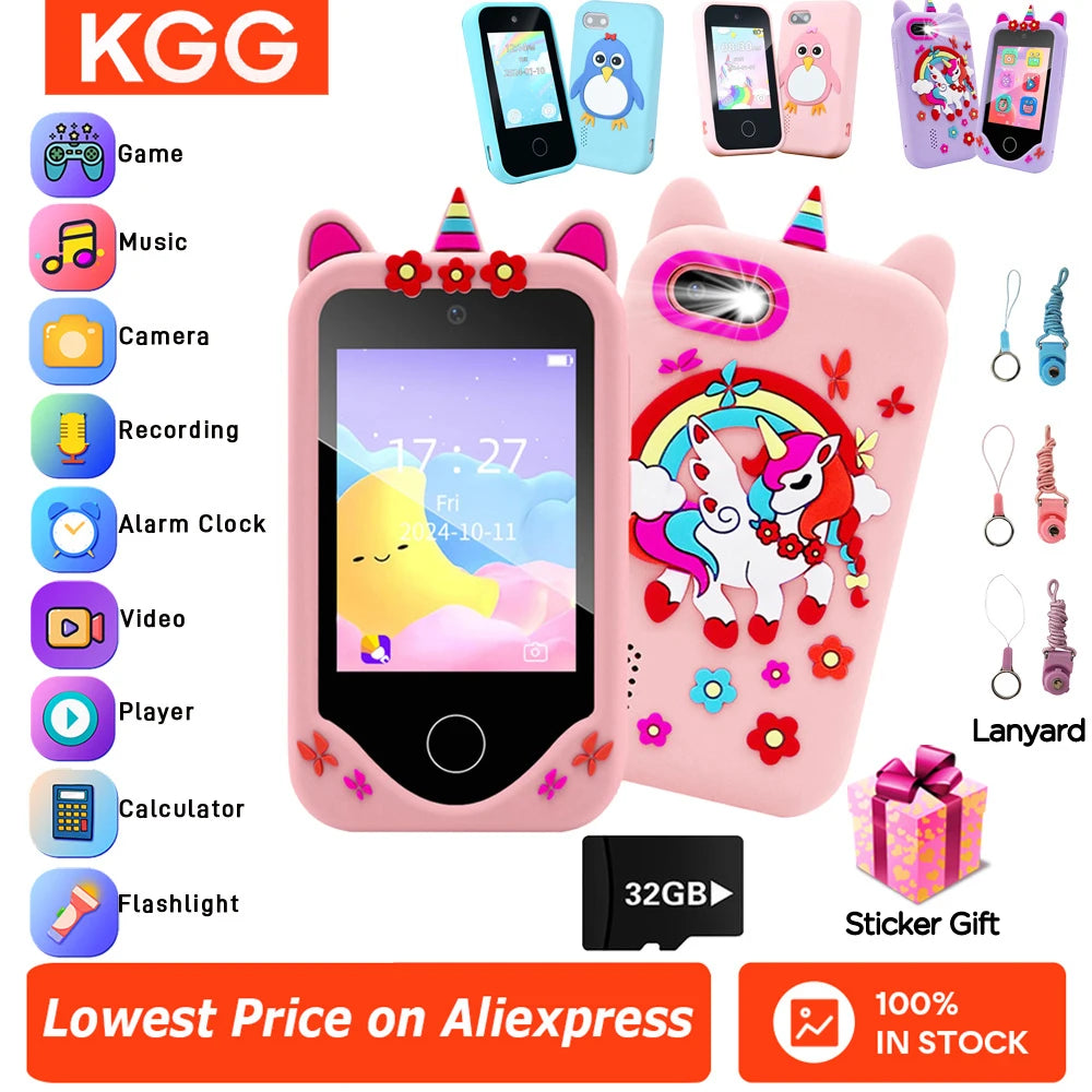SmartPhone Fotocamera + Giochi Touch Screen+Lettore MP3 per bambini
