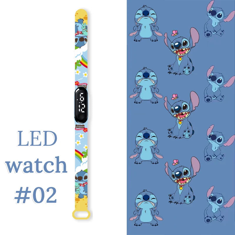 Stitch Orologi per bambini Bracciale sportivo impermeabile LED Touch digitale