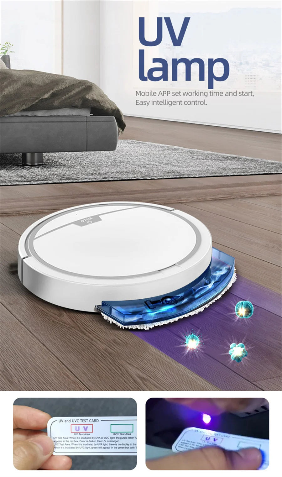 DERMA Robot aspirapolvere intelligente senza fili Multifunzionale Super silenzioso 2800AP Humidifying per uso domestico