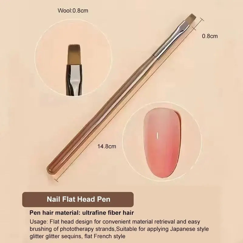 Pennello per Nail Gel Nail 9pz