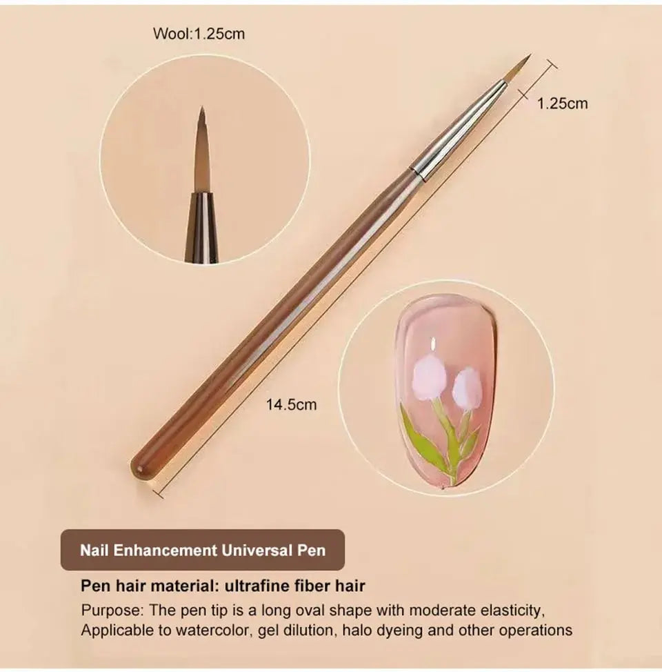 Pennello per Nail Gel Nail 9pz