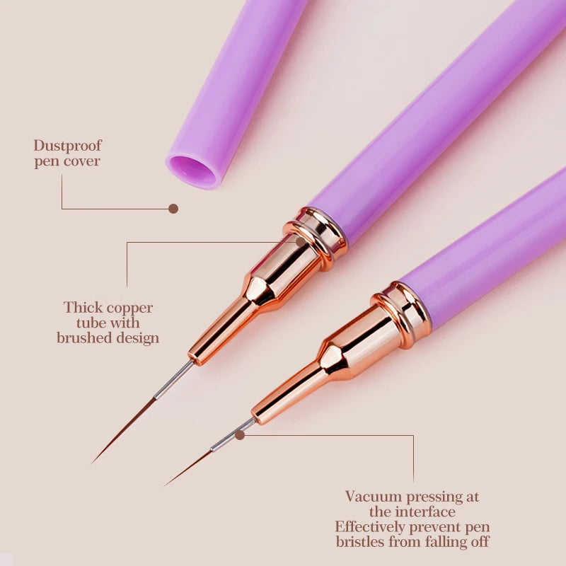 Strumento professionale Nail Art Liner Brush Set 5pcs
