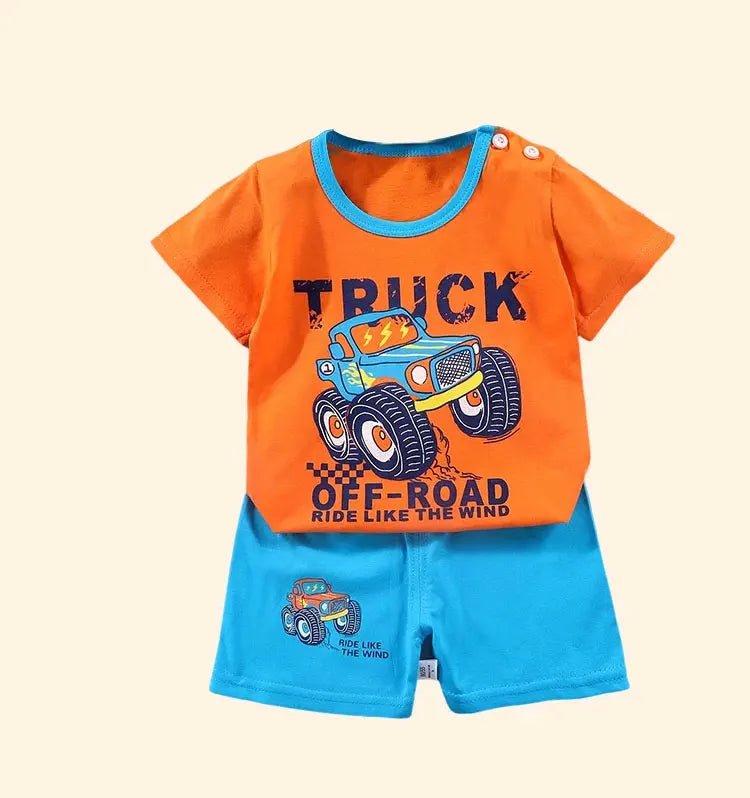 Set 2PCS 100% Morbido Cotone Morbido Tuta per bambini