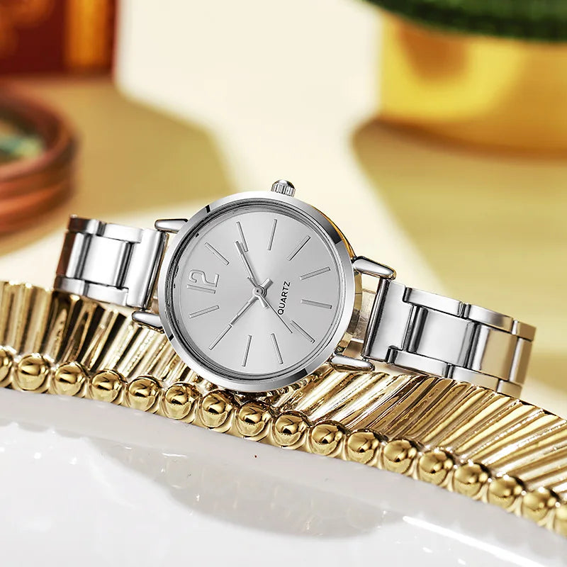 2 pezzi Set orologio e bracciale da donna