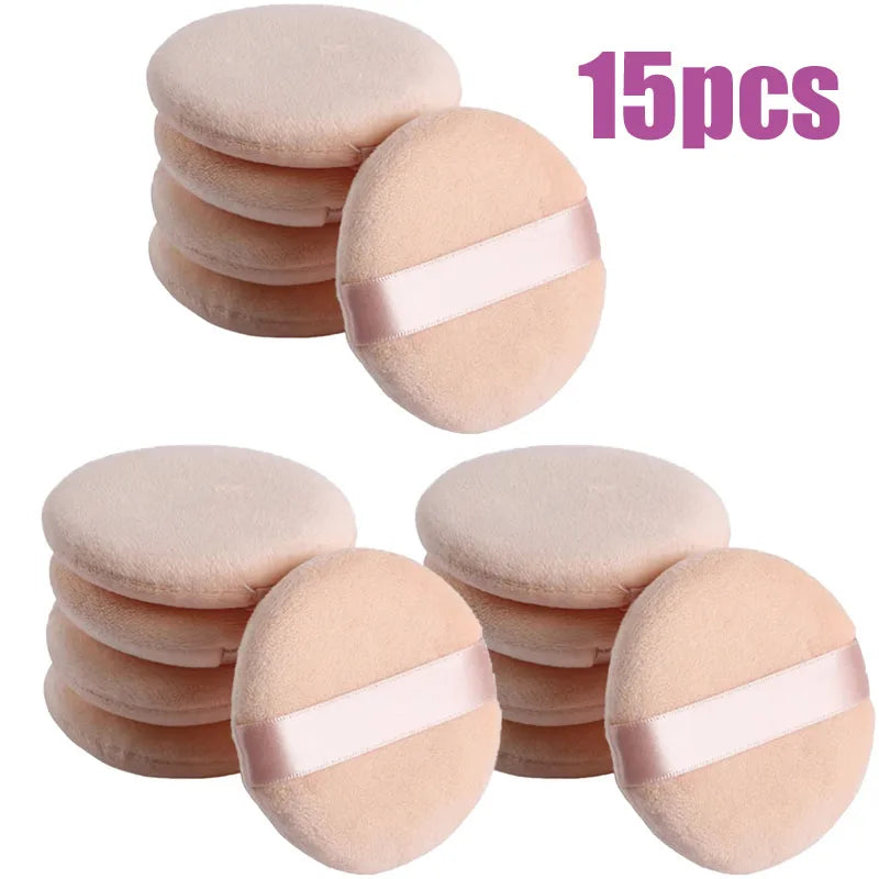 5-40 pezzi Round Facial Powder Spugnetta portatile morbida cosmetico puff per l’applicazione del trucco