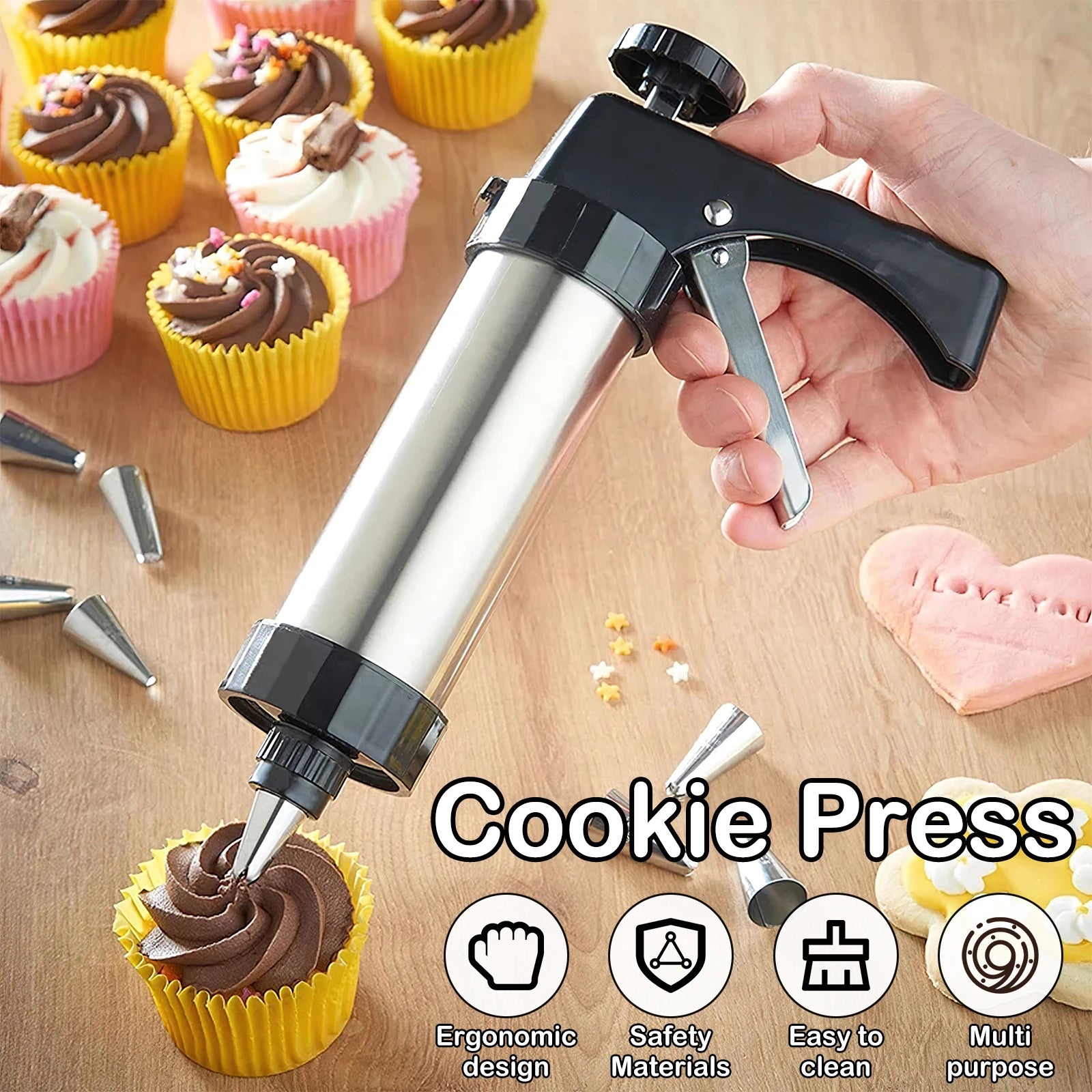 Kit pressa per biscotti in acciaio inossidabile