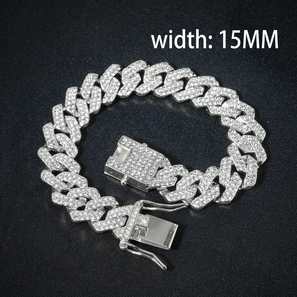 Bracciale a catena a maglie cubane
