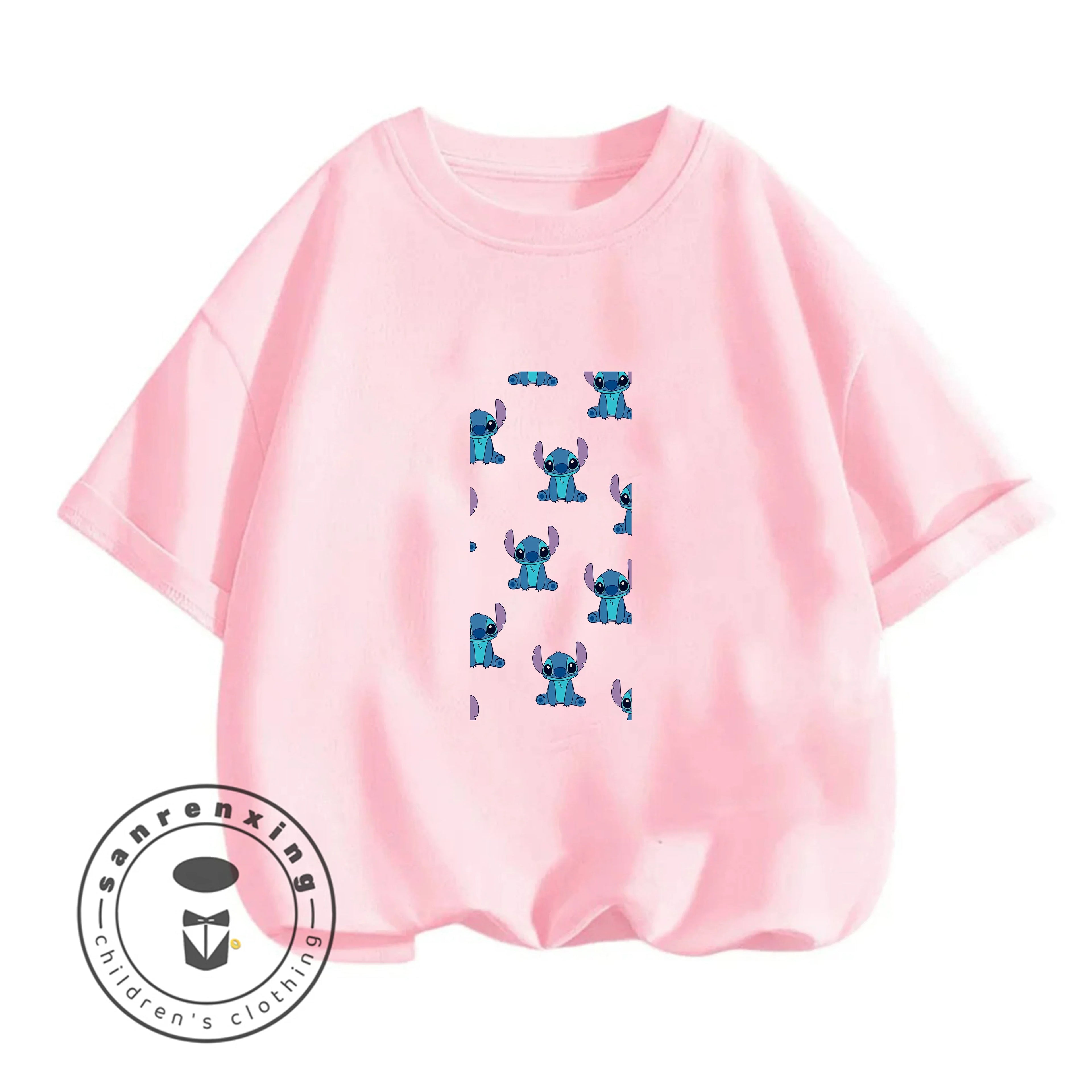 Stitch T-Shirt Cartoon Print Estate Casual Bambini