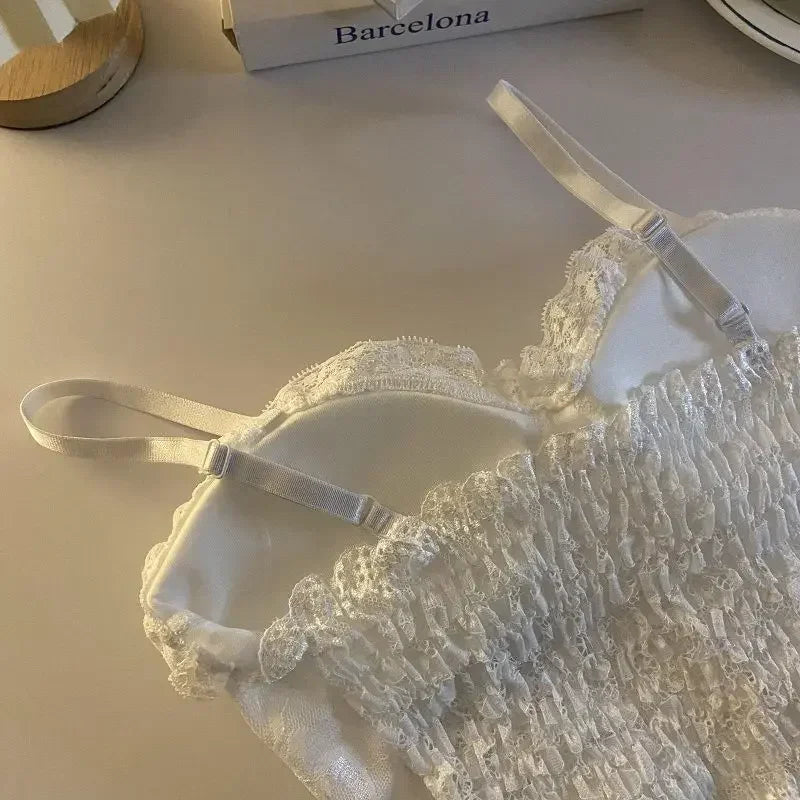 Corsetto Donna  in pizzo benda senza maniche