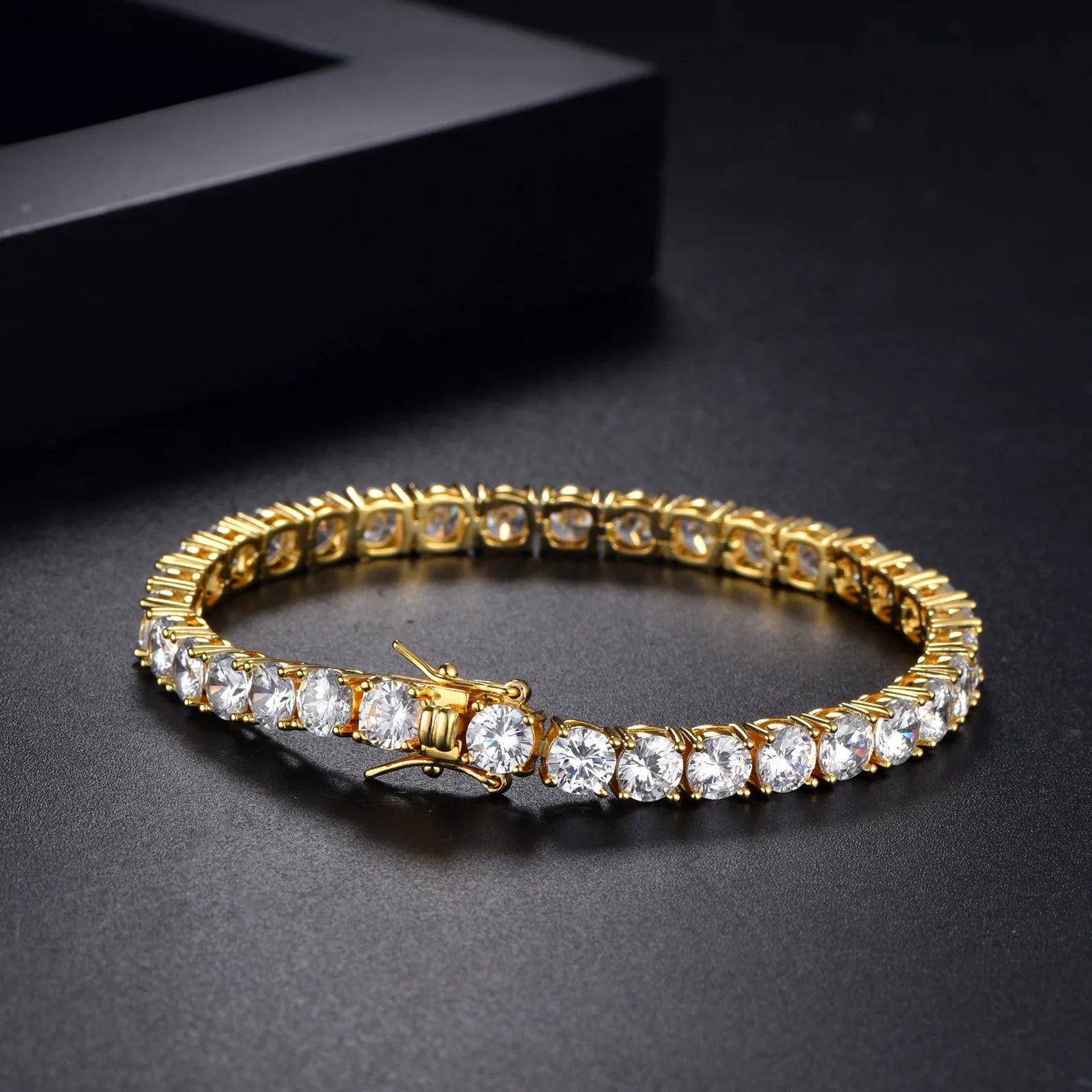 Real 100% Silver 925 2-3mm Tennis Braccialetto Unisex in due modelli Con Moissanite o in Zirconi