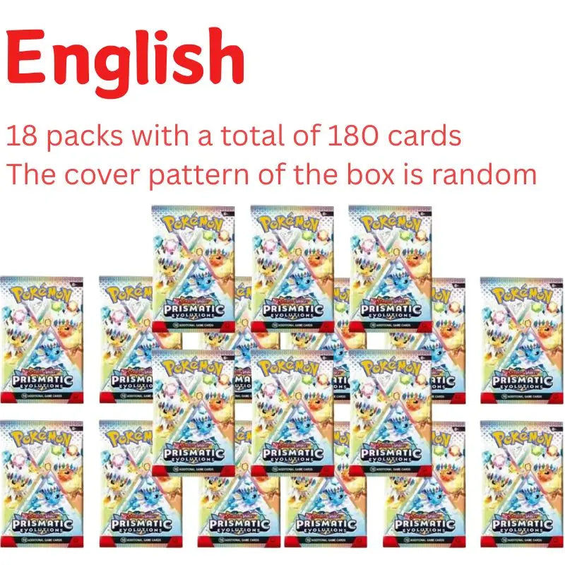 Set da 12/18/36 bustine di Pokemon Card MEGA ASCEND HEROES Prismatic Evolutions Scarlet Violet 151 English Booster