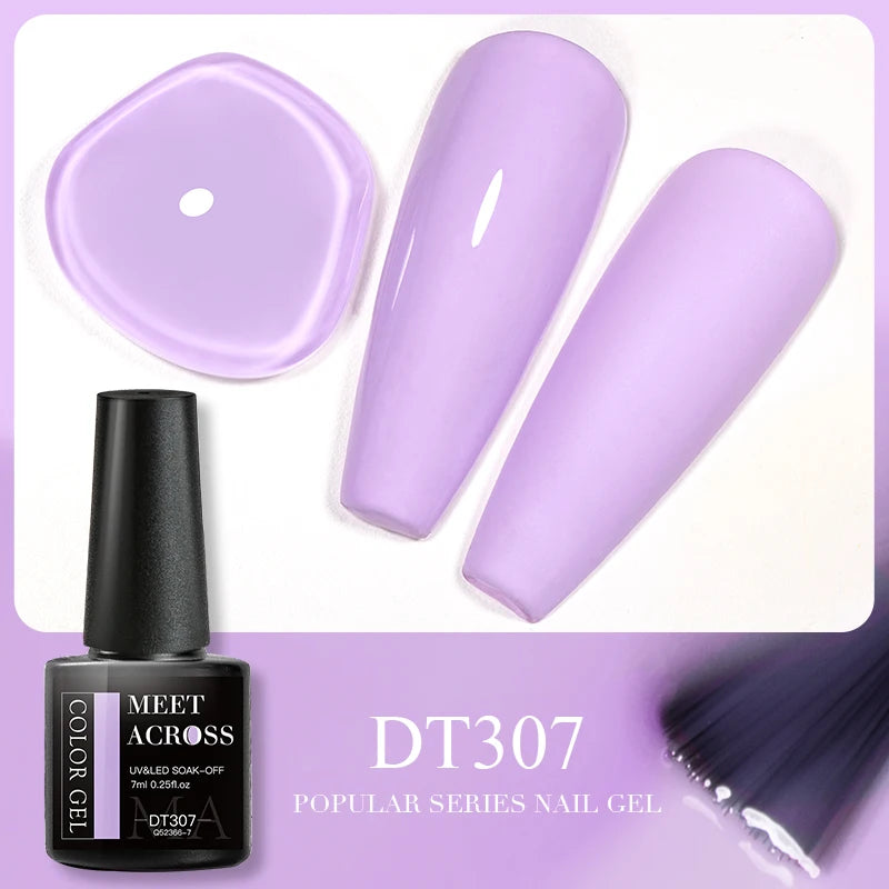 MEET ACROSS 5ml Gel Smalto per unghie Nail Art Top Gel tutti i colori