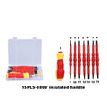 Kit di strumenti per la riparazione 15 pezzi 1000V Set di cacciaviti isolati intercambiabili con punte Pozidriv Torx Phillips con slot magnetico