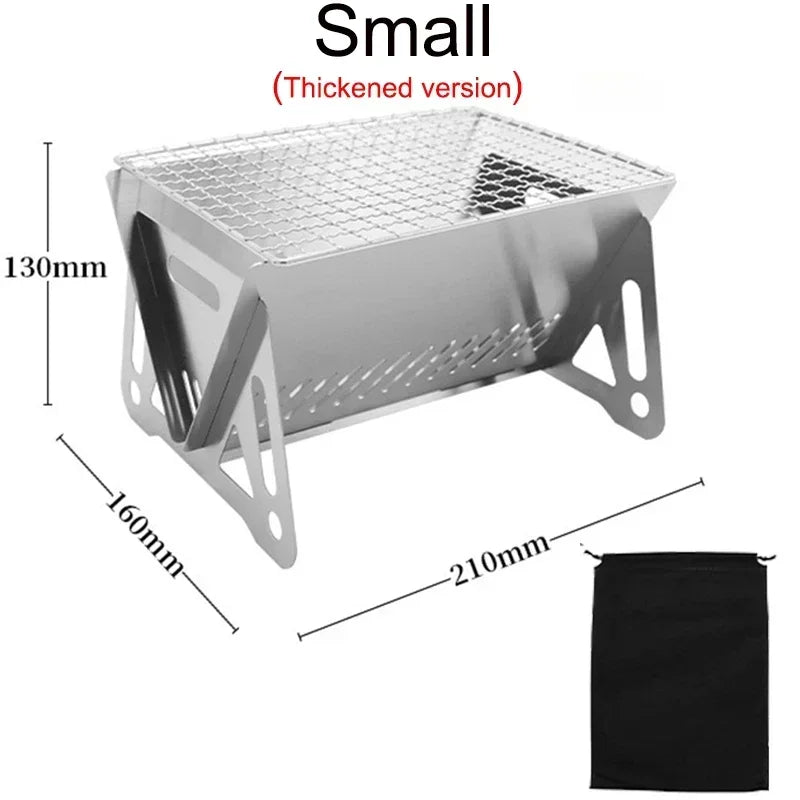Barbecue pieghevole portatile Multifunzione in acciaio inossidabile