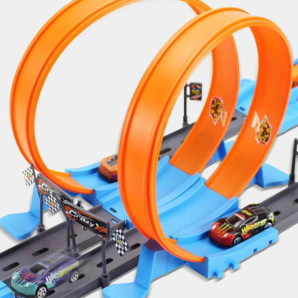 Giocattoli per bambini Pista da corsa Fai da te Kit di binari assemblati