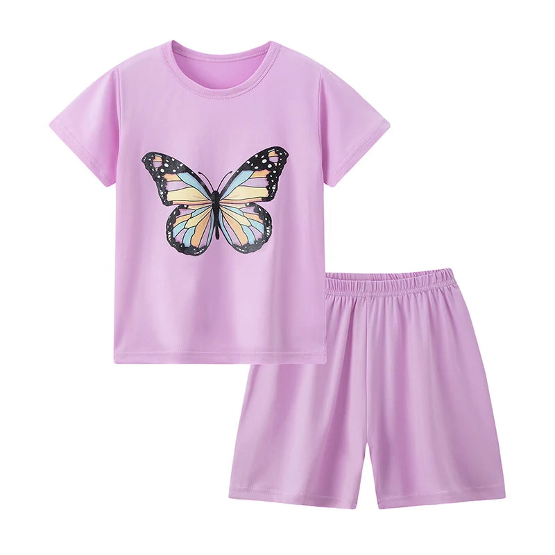 2 pezzi estivi per bambini comodi e carini pantaloncini  Set casual per la casa e l’esterno