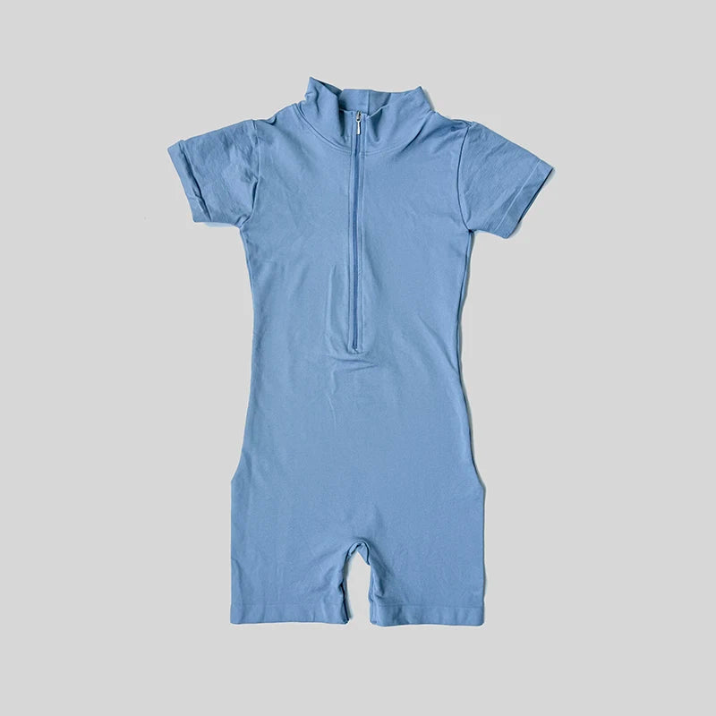 Tuta estiva a maniche corte con cerniera Abbigliamento Donne