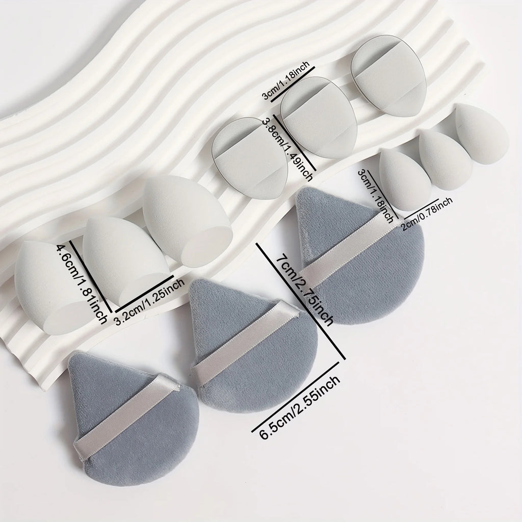 Set 12 Pz di spugne per trucco multiuso, set di diversi colori