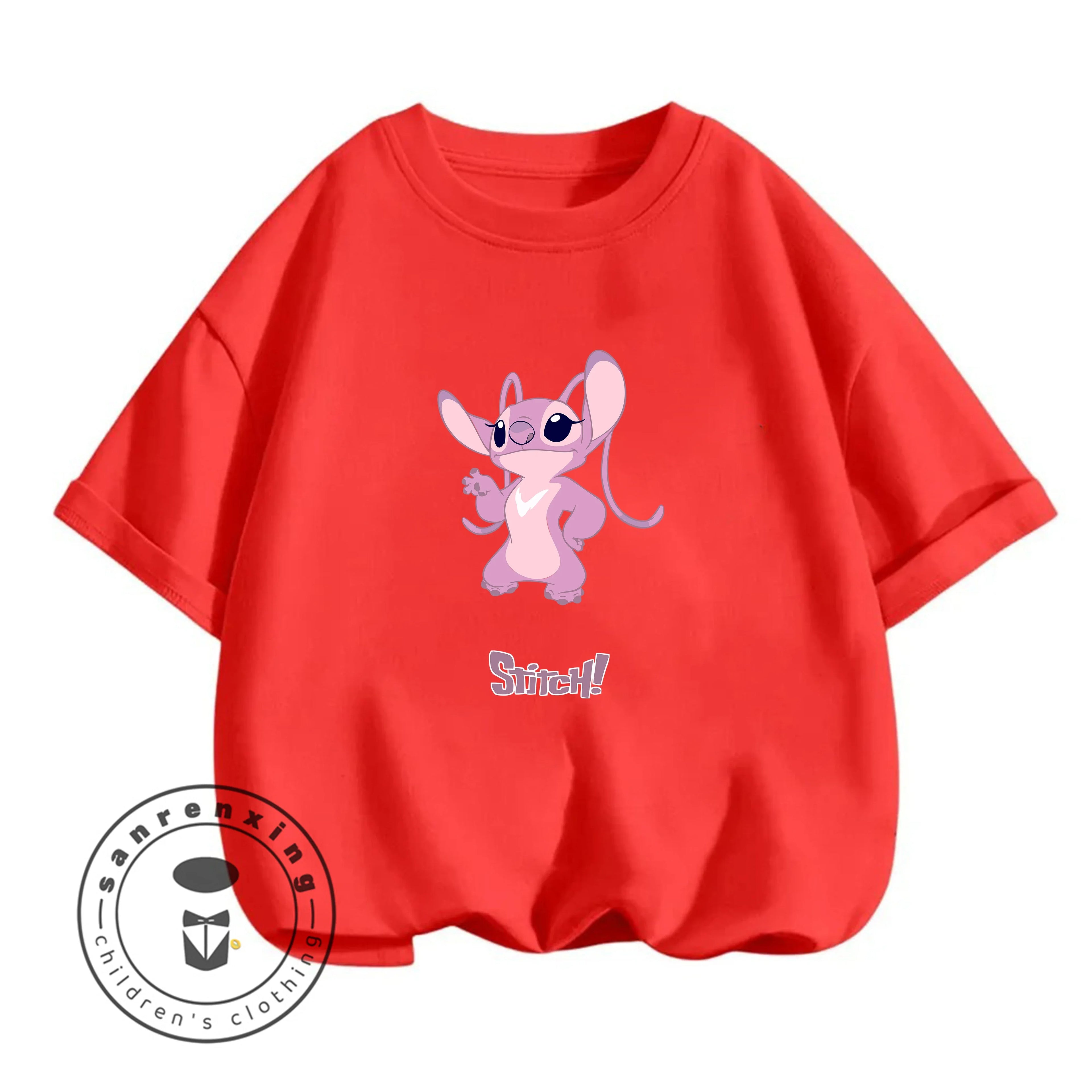 Stitch T-Shirt Cartoon Print Estate Casual Bambini
