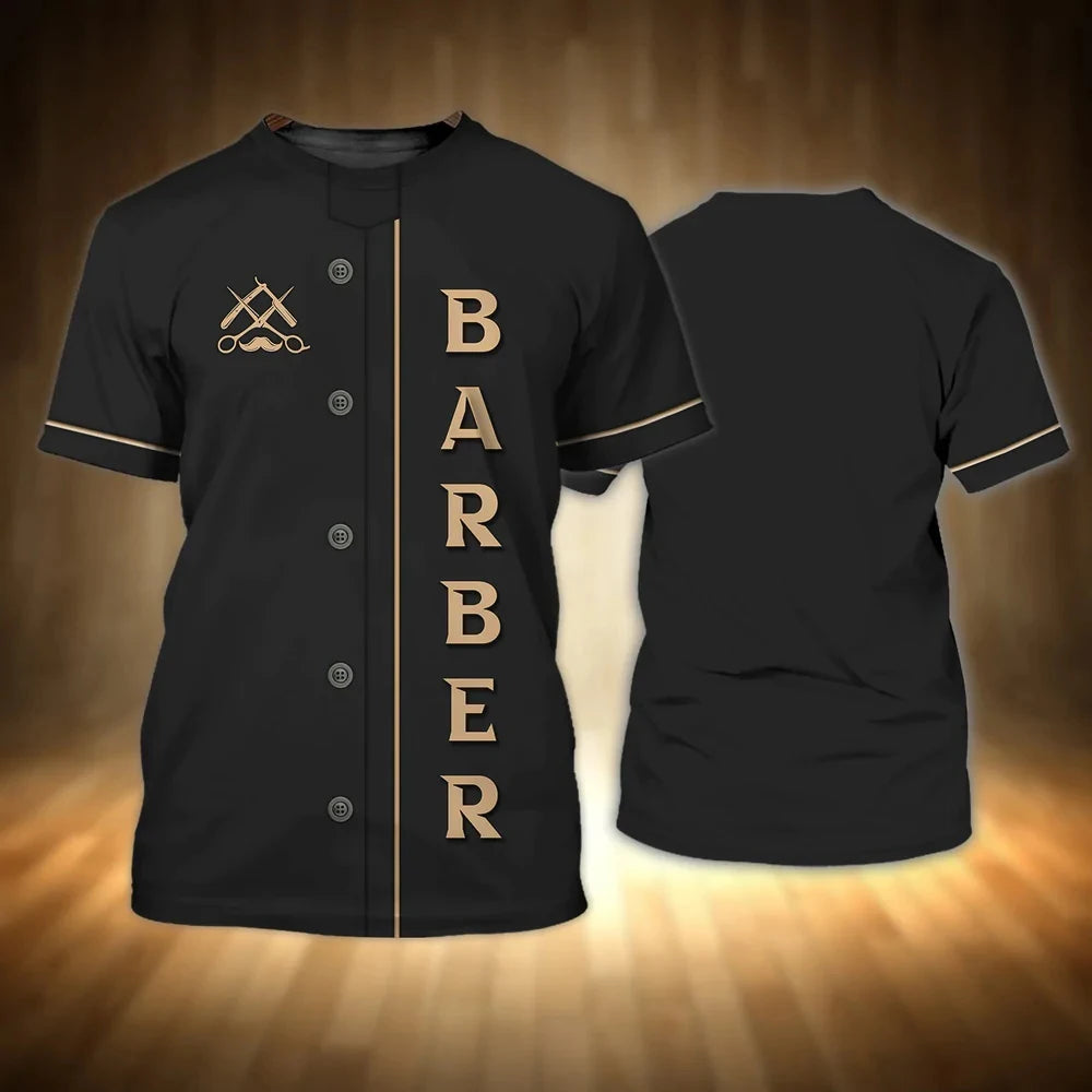 T-shirt Parrucchiere Streetwear Abbigliamento uniforme Barber Shop