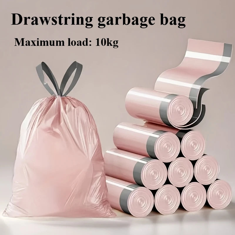50/100/200PCS Sacchetti della spazzatura con coulisse di ispessimento Borsa della spazzatura portatile di grande capacità
