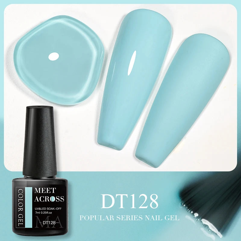 MEET ACROSS 5ml Gel Smalto per unghie Nail Art Top Gel tutti i colori