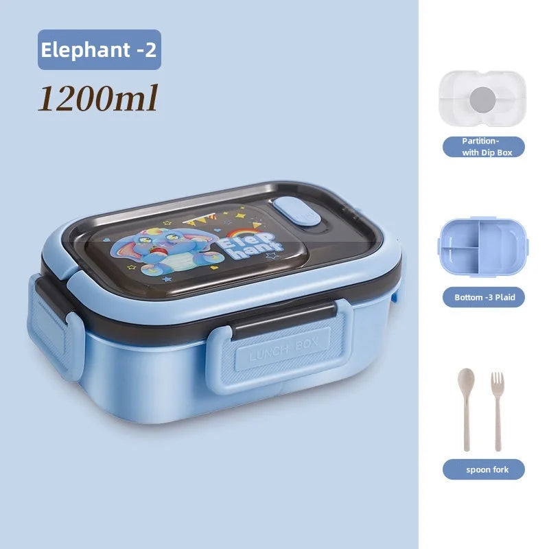 1200ML Box  per il pranzo a doppio strato Scomparto portatile